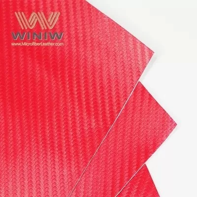 Carbon Fiber Faux Leather Fashion Fabric Material For Ice Hockey Gloves