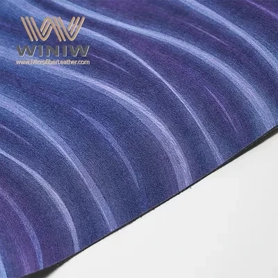 High End Purple Micro Fiber Leather Vegan Fabric Bags Leather