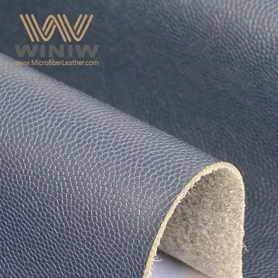 Navy Blue Faux Embossed Leather Fabric Professional Supply Material Pu Leather